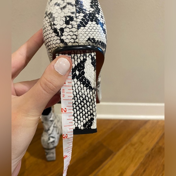 Black and White Snake Skin Booties - Picture 6 of 7